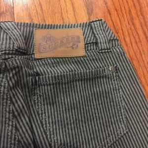 Designer Seersucker Jeans - Grey